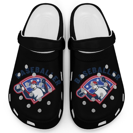 Baseballer Baseball Pitcher Sports Club Player Clogs