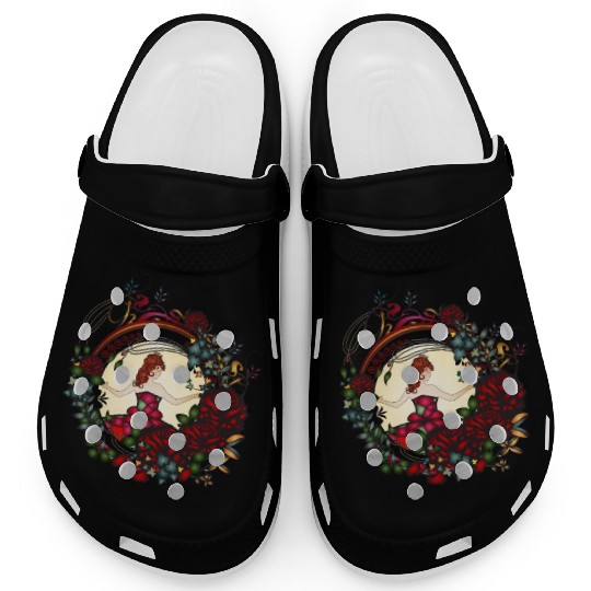 Princess in the rose garden in an Art Nouveau look Clogs