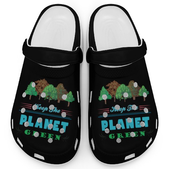 Earth Day Keep The Planet Green Clogs