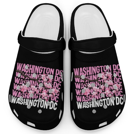 Washington DC Clogs, Cherry Blossom Floral Pop