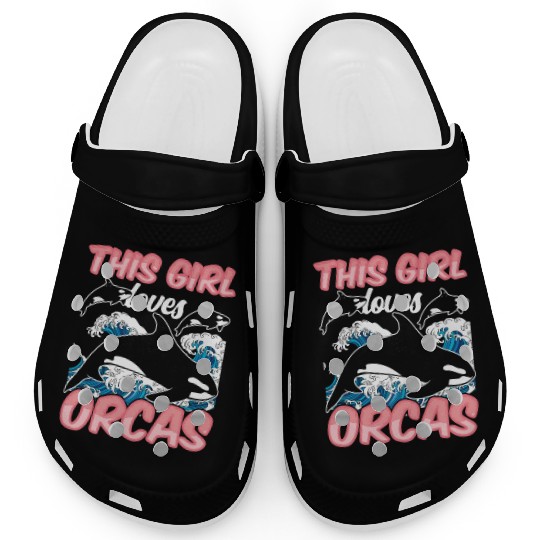 This Girl Loves Orcas Sea Orca Whale Protect Clogs