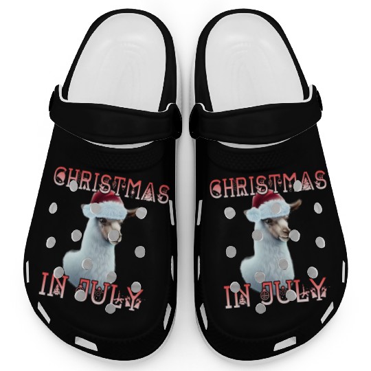 Festive alpaca - Christmas in July Clogs