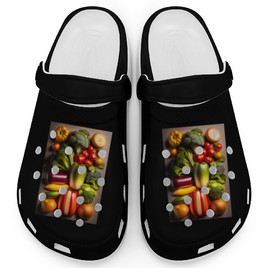 Fresh vegetable logo design in Clogs cloths