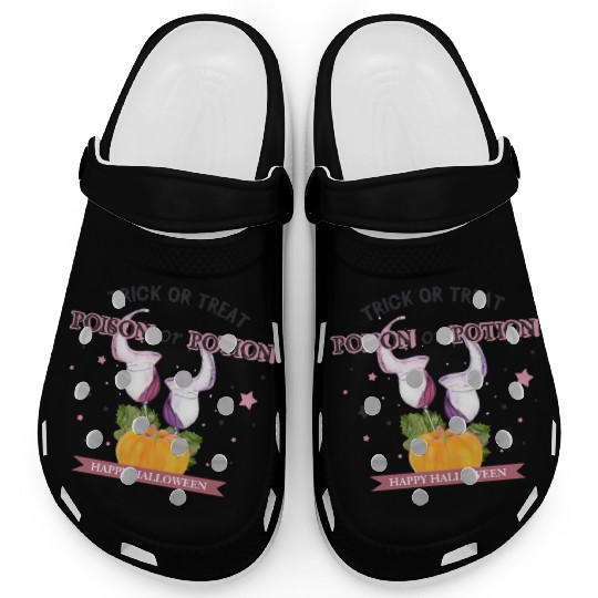 Happy Halloween Trick or Treat Poison or Potion Clogs