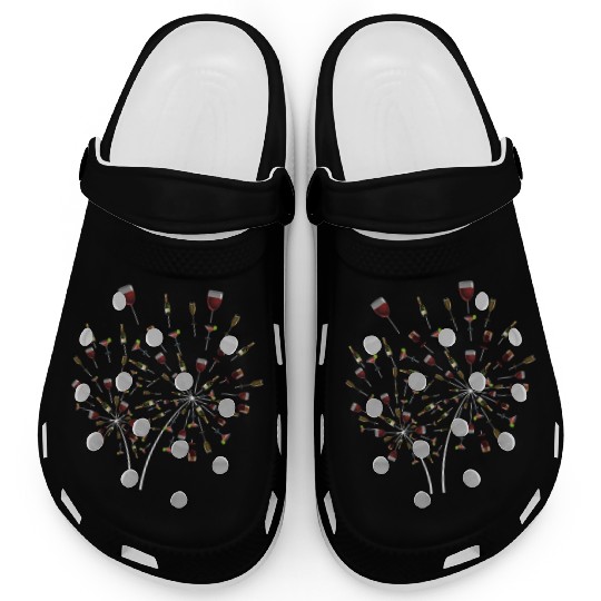 Dandelion Wine Glass Champagne Bottle Of Wine Drin Clogs