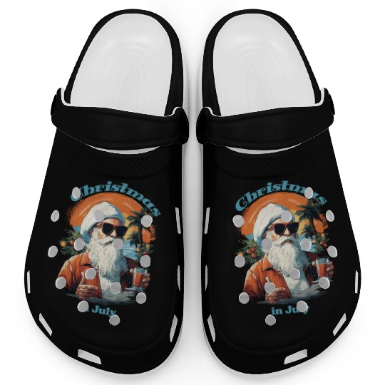 Beachside Santa | "Christmas in July" Festive Clogs