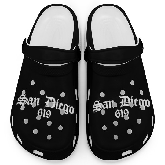 San Diego 619 Chicano Latino Style Area Code Clogs