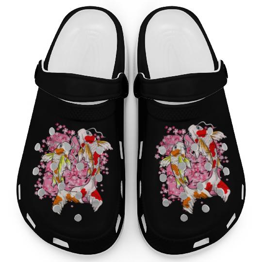 Sakura Koi Fish Gift Cherry Blossom Koi Carp Clogs