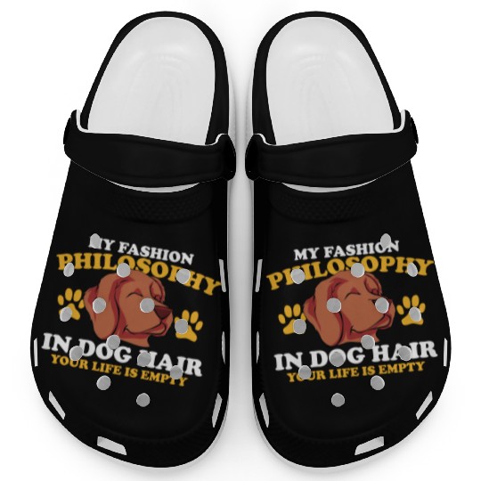 Philosophy Dog Hair Teacher Poetry Science Book Clogs