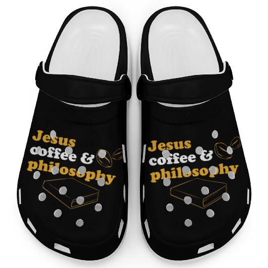 Philosophy Jesus Teacher Science Book Coffee Clogs