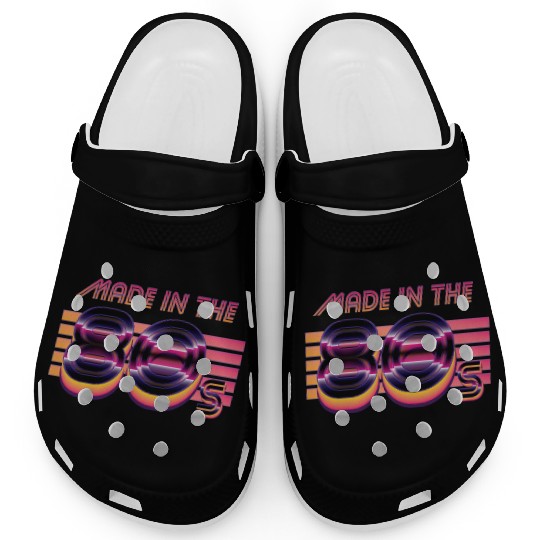 Retrowave Made In The 80s Clogs