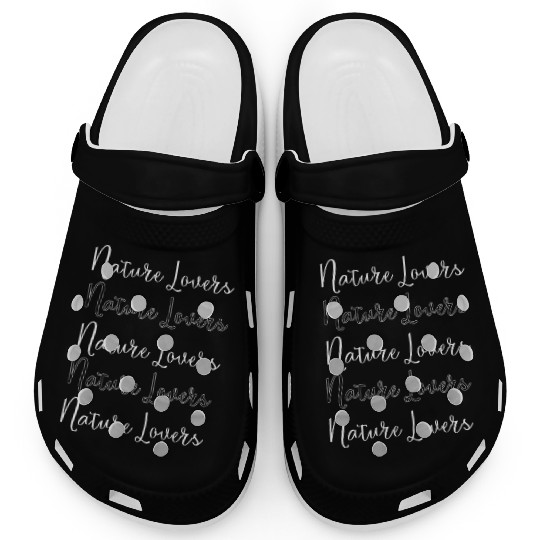 Nature Lovers Texts Typography Clogs