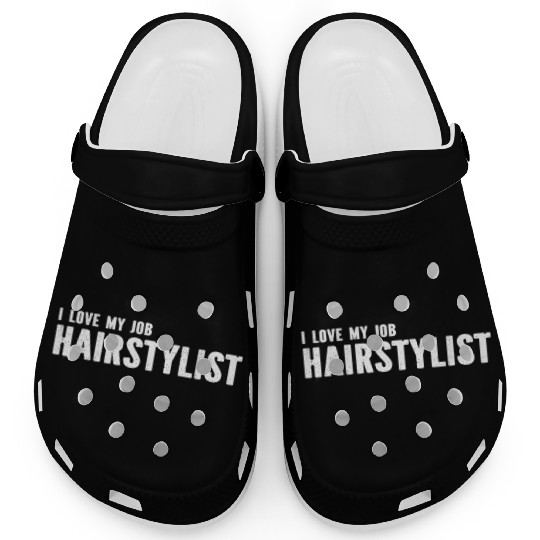 Hairdresser Hair Stylist - I Love My Job Hairstyli Clogs