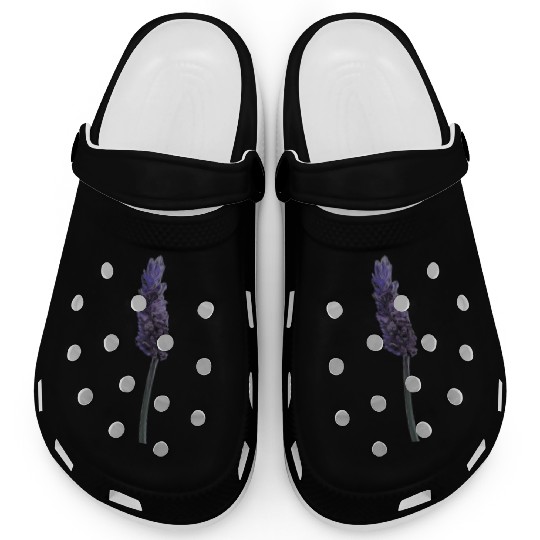 Lavender Flower Illustration Clogs