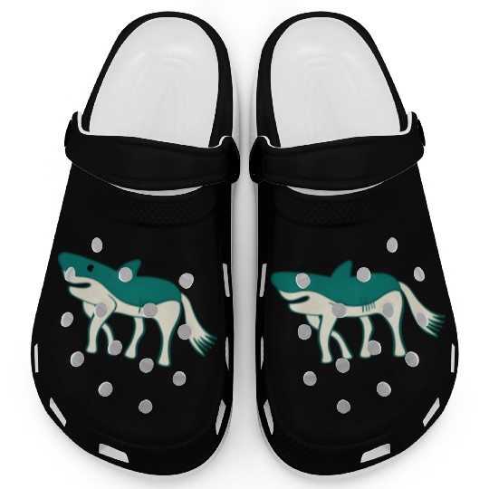 Horse Shark Weird Animal Hybrid Clogs
