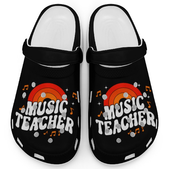Groovy Music Teacher Back To School 2023 Clogs