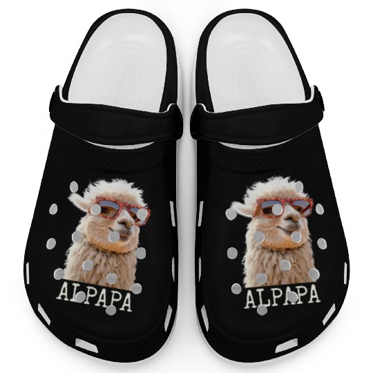 Alpaca Papa Alpapa Lama Dad Alpaca Fathers Day Clogs