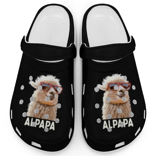 Alpaca Papa Alpapa Lama Dad Alpaca Fathers Day Clogs