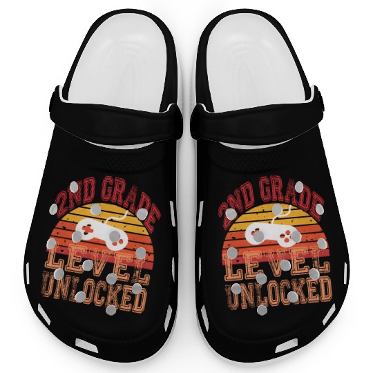 2nd Grade Level Unlocked Video Game Back To School Clogs