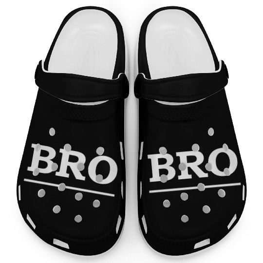 Bold Brotherhood Text Design Clogs