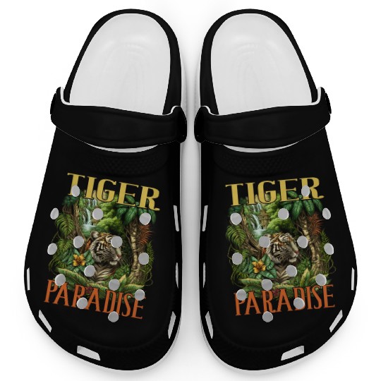 Tiger Paradise Jungle for a Tiger lovers Clogs