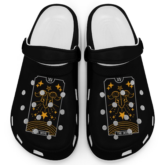 The Devil Black Tarot Card Occultism Devil Gothic Clogs