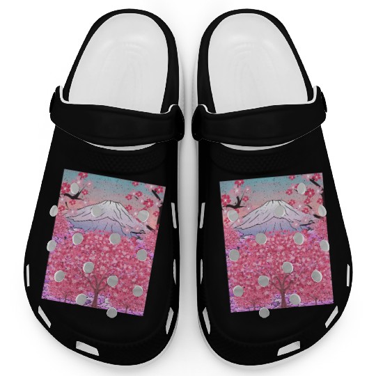 Japan nature mountain sakura gift cherry blossoms Clogs