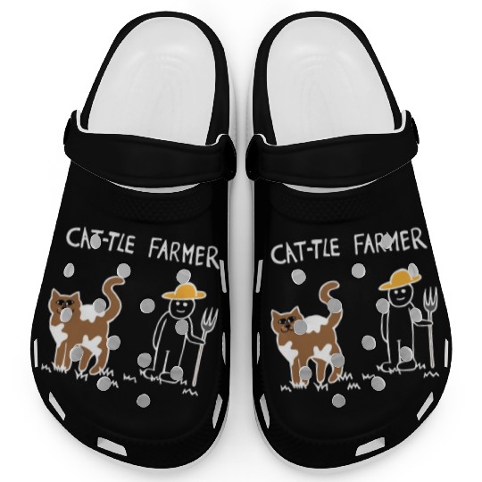 Cattle Cat Farmer (White) Clogs