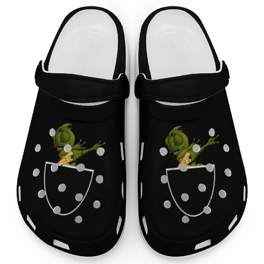 Dabbing Lizard Reptile Animal Pocket Chameleon Clogs