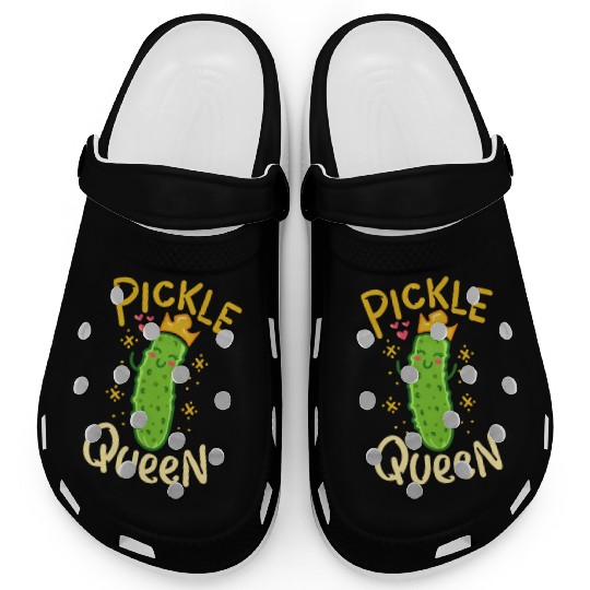 Pickle Queen Vegan Funny Cucumber Vegetable Clogs