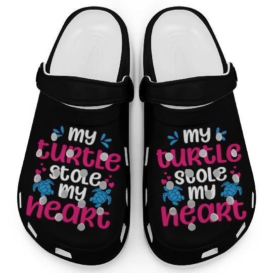 Sea Turtle Tortoise Valentines Day Clogs