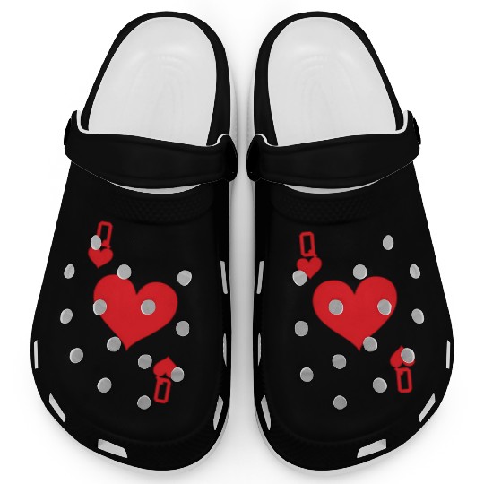 Queen Of He - Playing Card Halloween Love Clogs