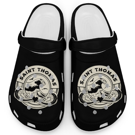 St Thomas Caribbean Sea Japanese Style Waves Clogs