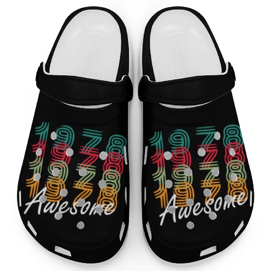 1978 Vintage Year Retro Birthday Gift Clogs