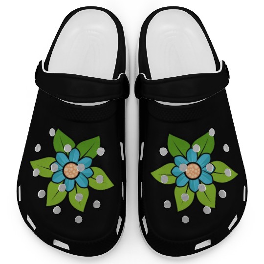 flower Pretty Natural colorful Clogs
