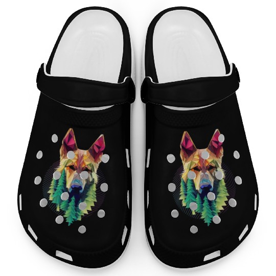 German Shepherd Forest Clogs