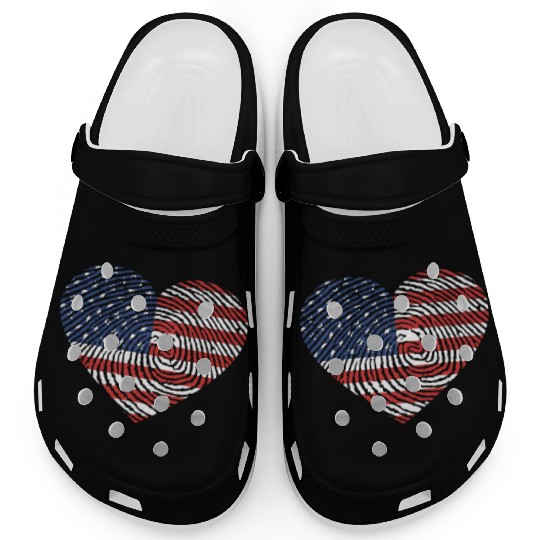 4th Of July I Love America Clogs