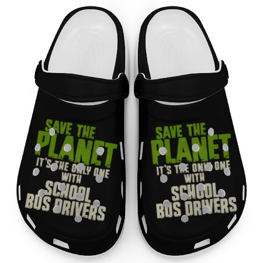 Save The Planet School Bus Driver Clogs