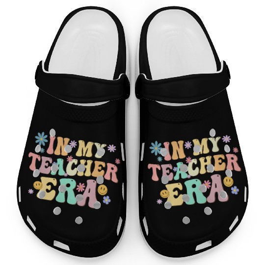In My Teacher Era Back To School Retro Groovy Clogs