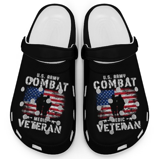 US Army Combat Medic Veteran Clogs