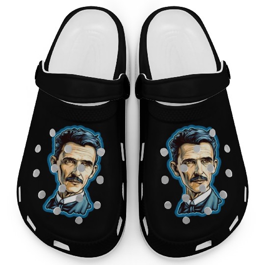 Nikola Tesla Physics Nerd Geek Clogs
