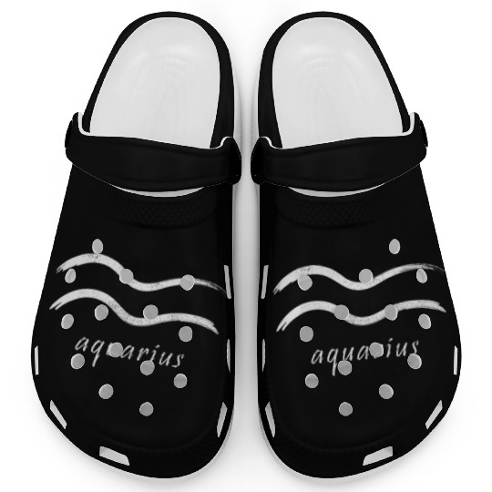 Zodiac Symbol Sign Aquarius Clogs