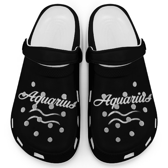 Zodiac Symbol Sign Aquarius Clogs