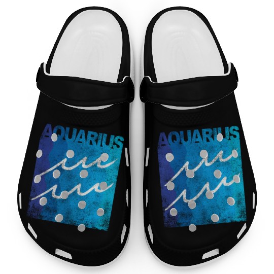 Zodiac Symbol Sign Aquarius Clogs