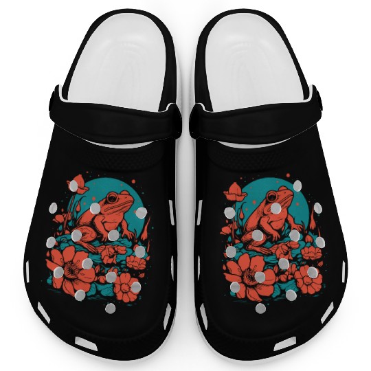 Goth Poison Frog Goblincore Fairycore Floral Frogs Clogs