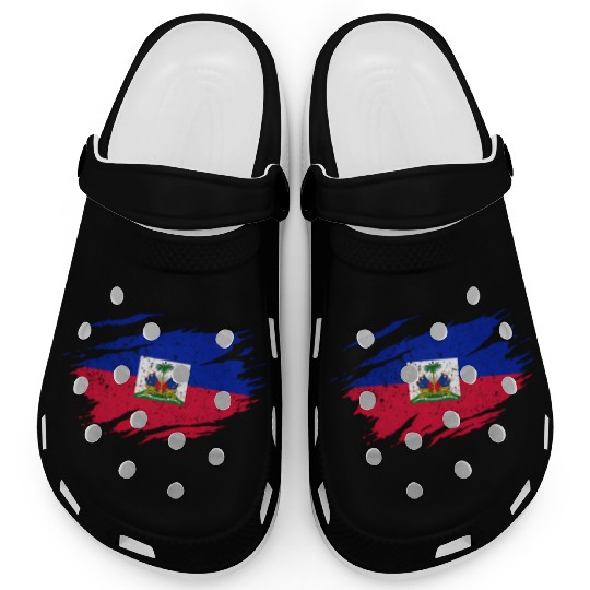 Haitian Flag Haiti Pride Roots Clogs
