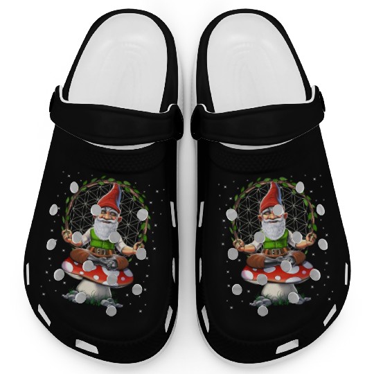Gnome Mushroom Meditation Clogs