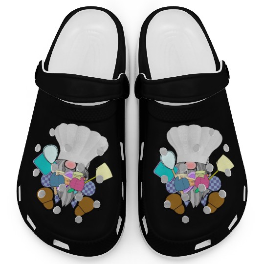 Chef Gnome cooking baking kitchen utensils fairy Clogs