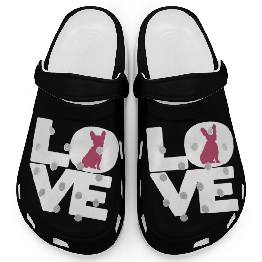 French Bulldog Mom Lover Funny Cute Frenchie Clogs