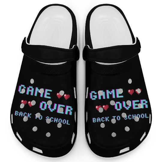 game over back to school Clogs